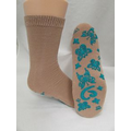 Tan Adult Mid-Calf Comfort Slipper Socks